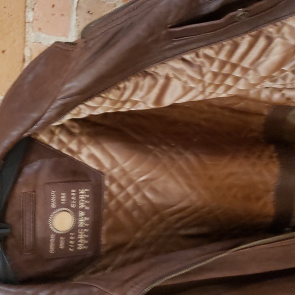 Andrew Marc New York Men's Brown Leather Jacket XL - Picture 3 of 10